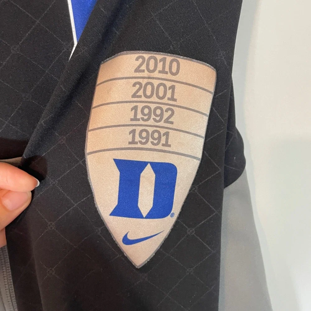 Nike Duke Blue Devils Elite Dri-FIT Track Jacket Mens Medium Black Grey Full Zip